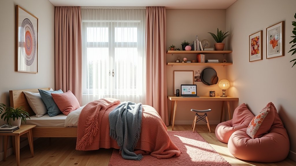 stylish cozy teenager retreat