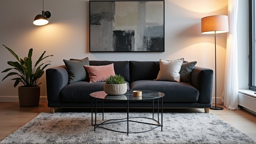 stylish dark grey sofas