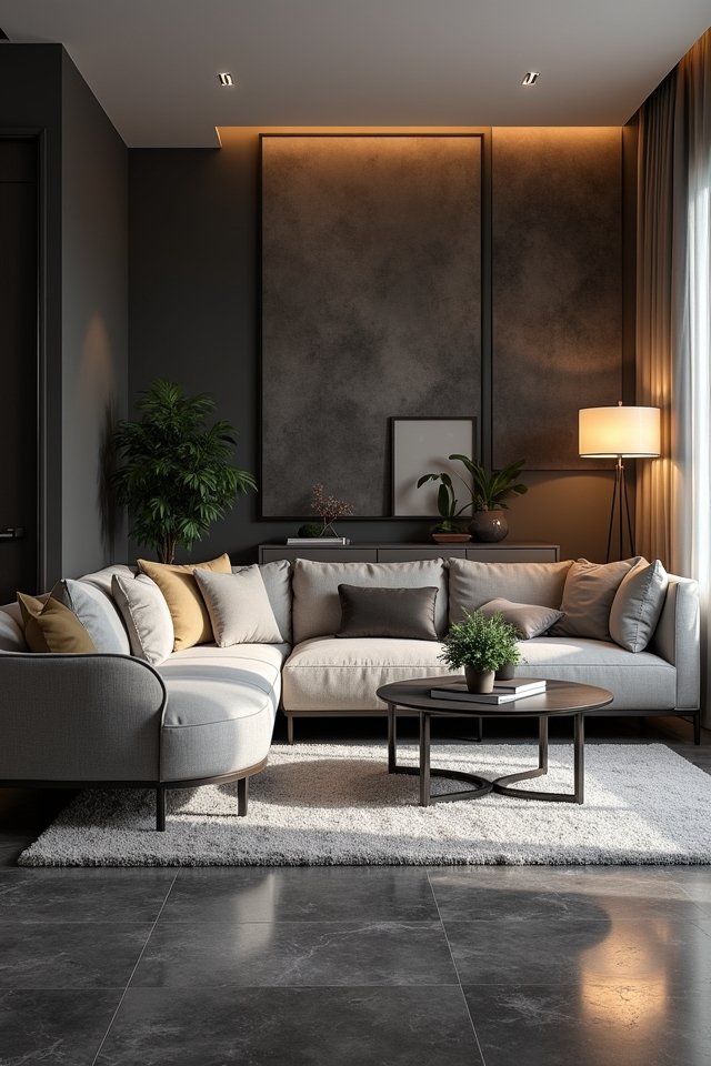 stylish dark grey tiles
