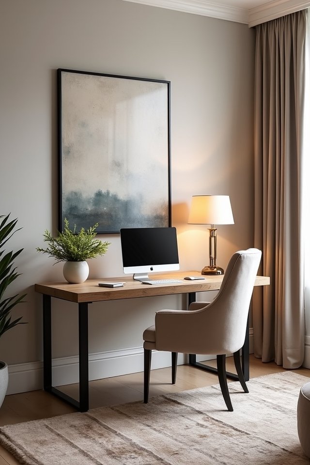 stylish desk enhances productivity