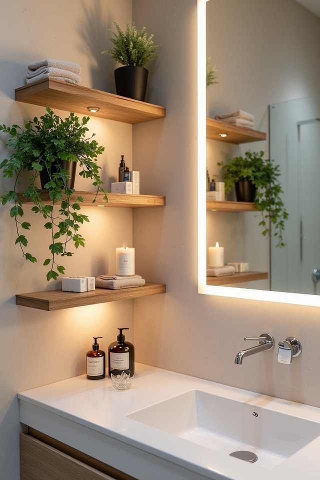 stylish floating shelf decor