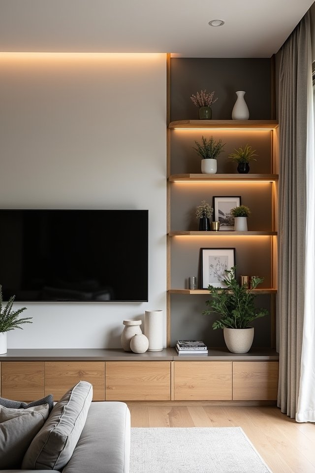 stylish floating shelf decor