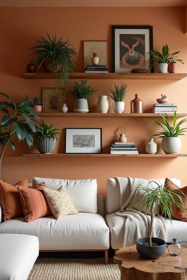 stylish floating shelf decor
