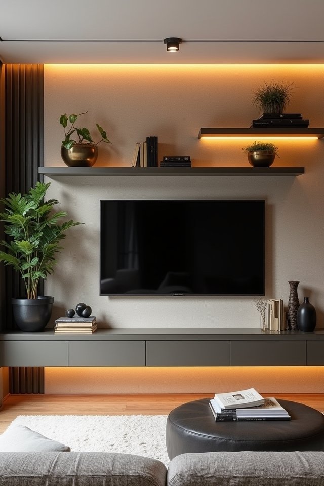 stylish floating shelf displays