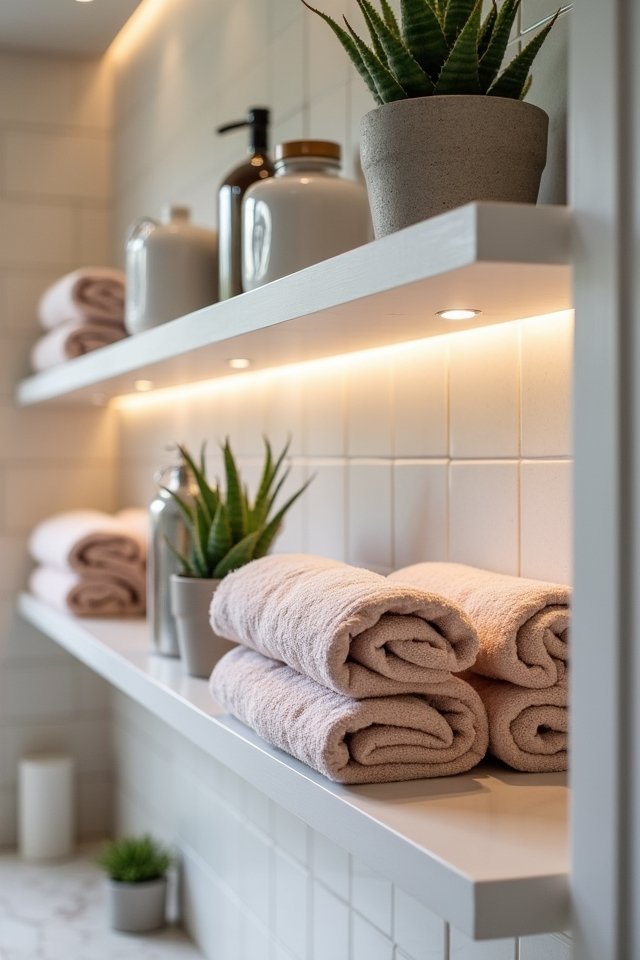 stylish floating shelf storage