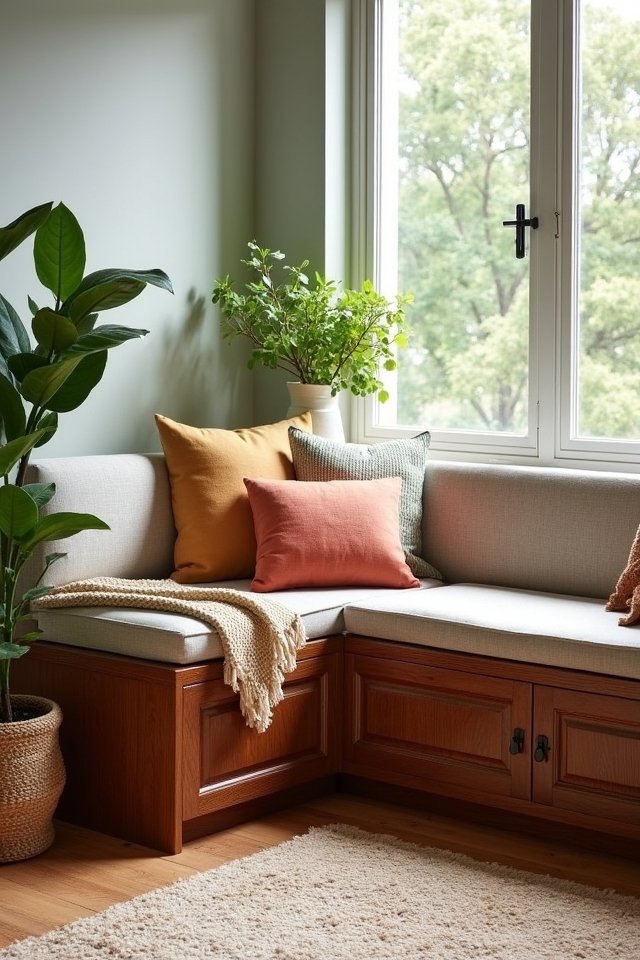 stylish functional corner bench