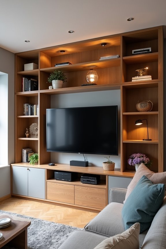stylish functional media centerpiece