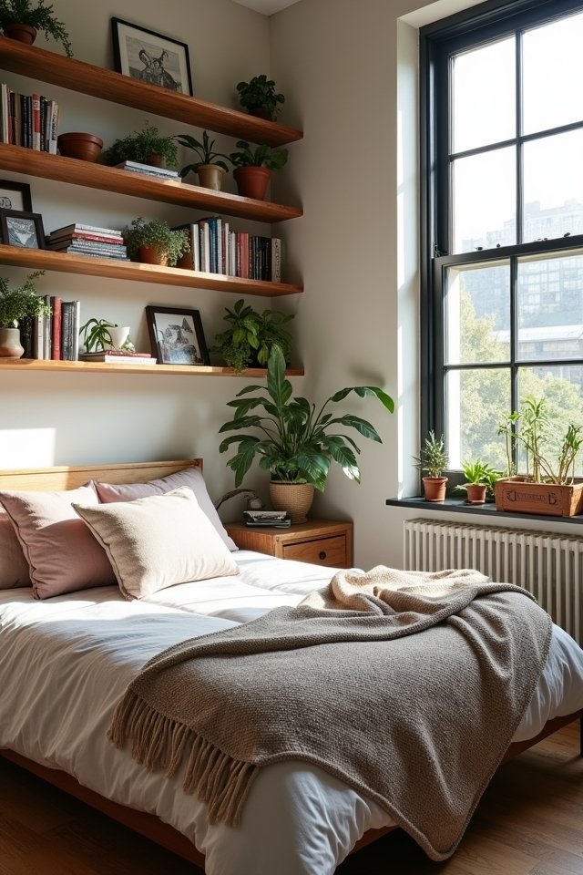 stylish functional open shelving