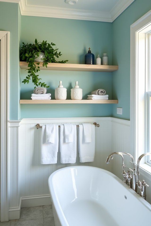 stylish functional open shelving