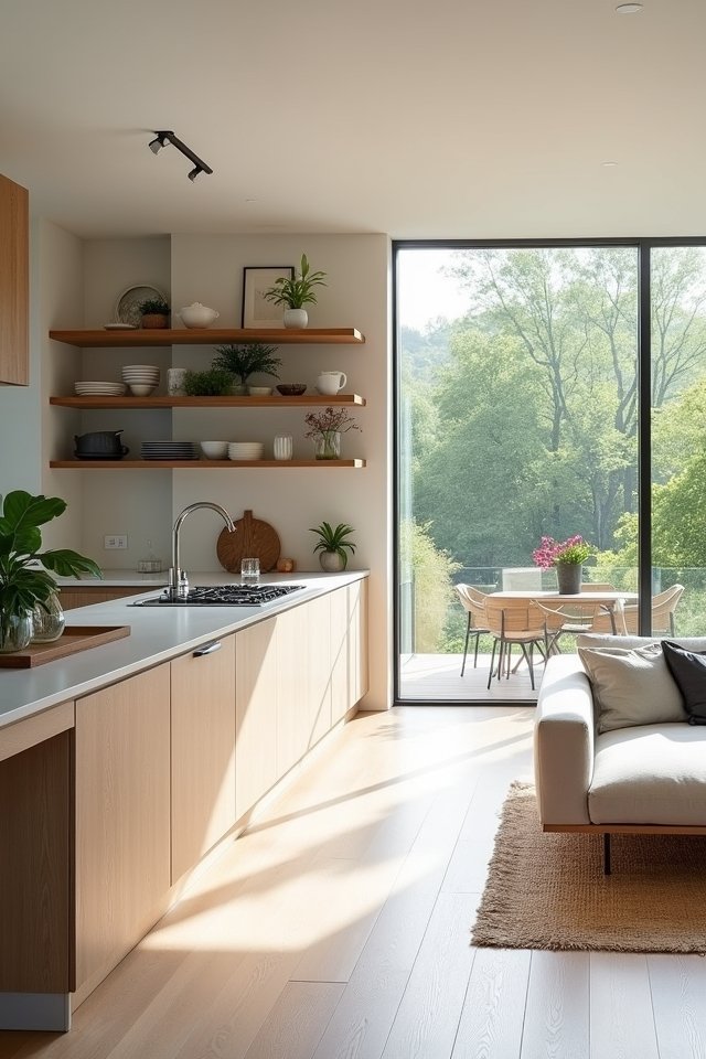 stylish functional open shelving