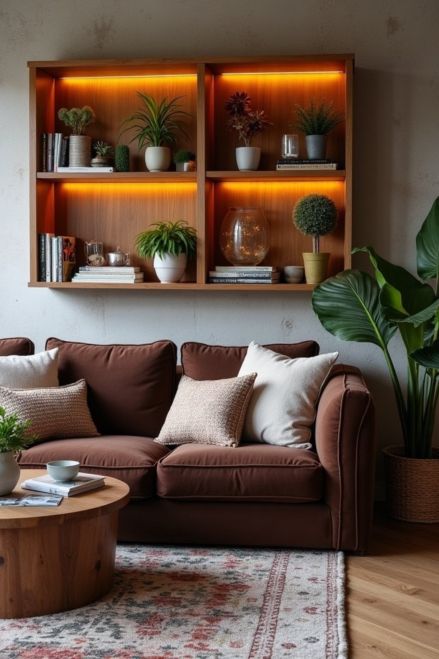 stylish functional open shelving