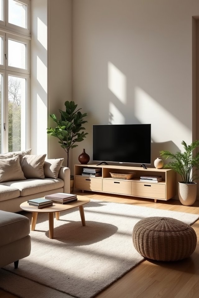stylish functional tv stand