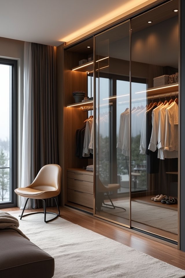 stylish glass wardrobe elegance