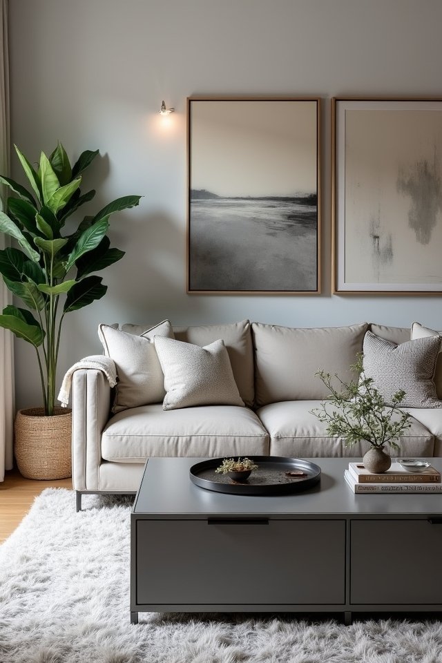 stylish gray coffee table