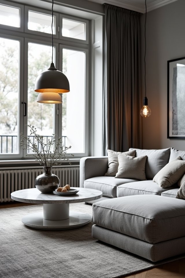stylish gray lighting fixtures