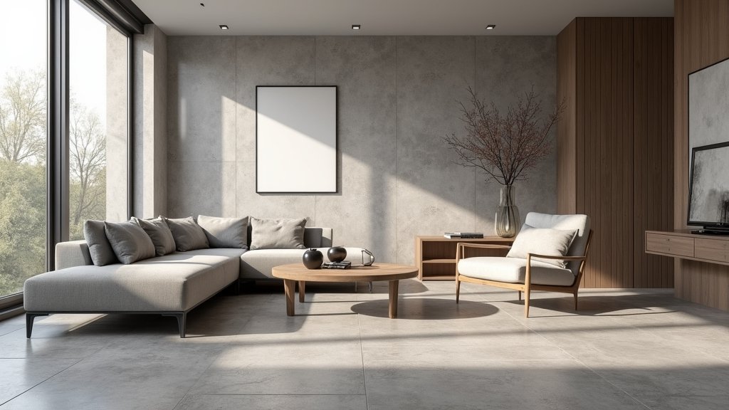 stylish grey living room tiles