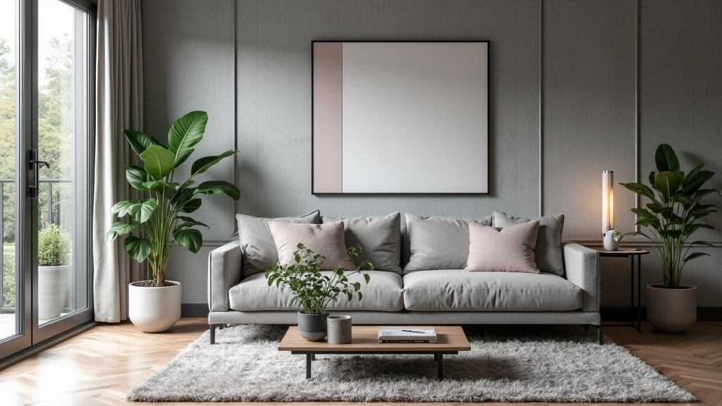 stylish grey minimalist living rooms