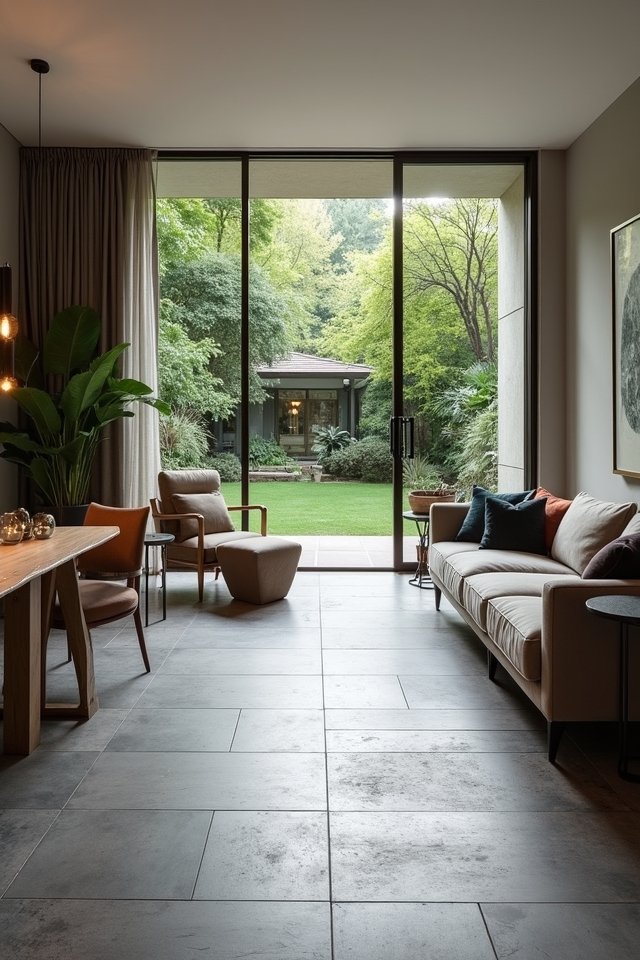 stylish herringbone grey tiles