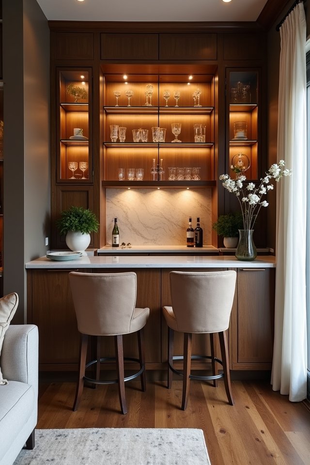 stylish home bar transformation