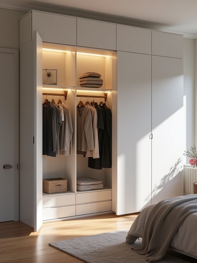 stylish illuminated wardrobe experience