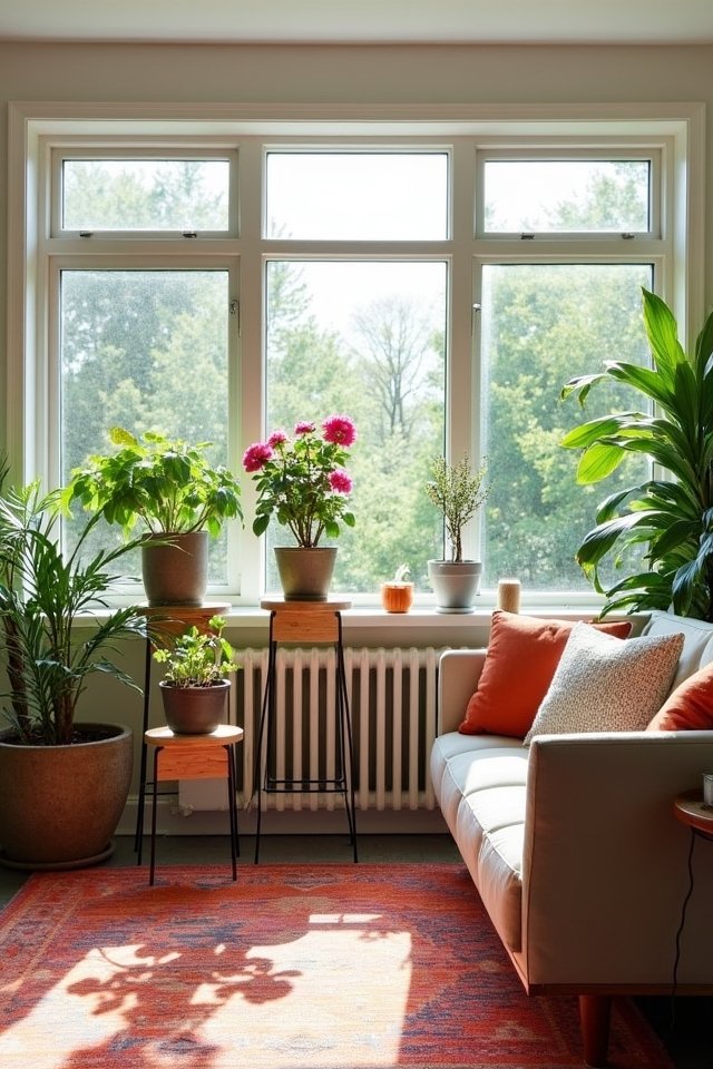 stylish indoor plant showcase