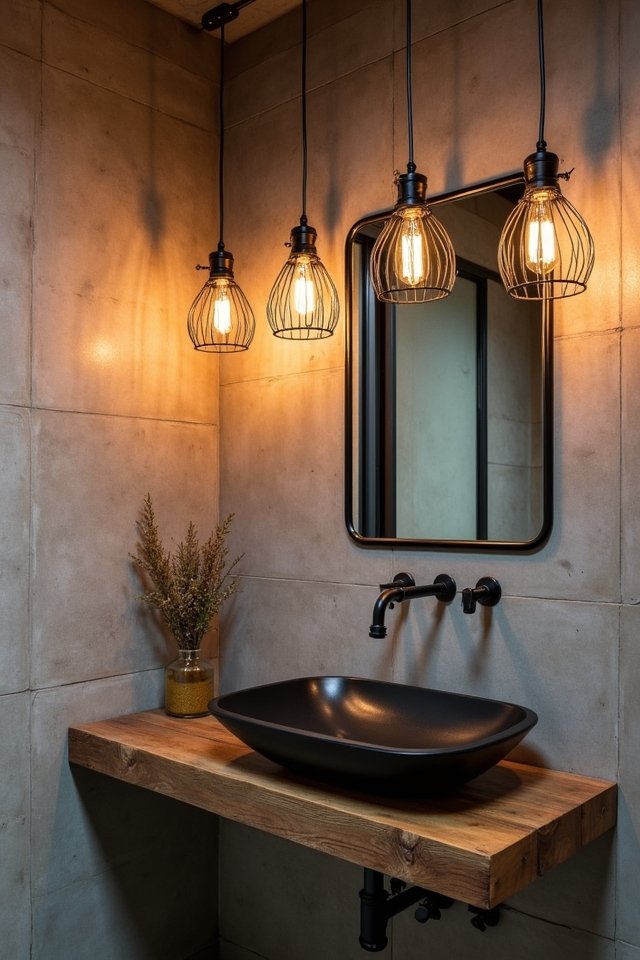 stylish industrial metal lighting