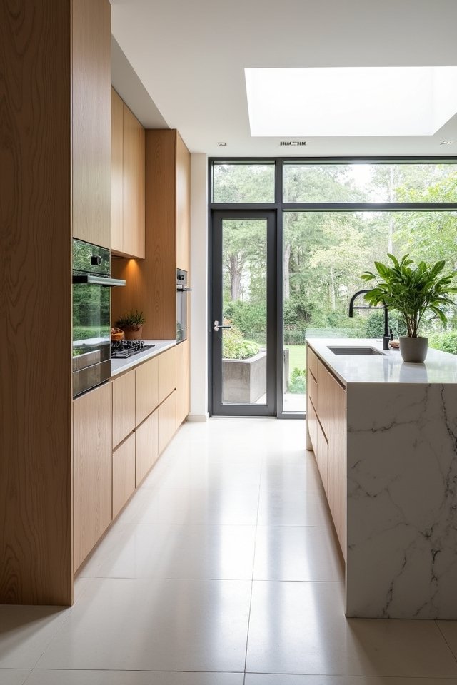 stylish integrated oak appliances