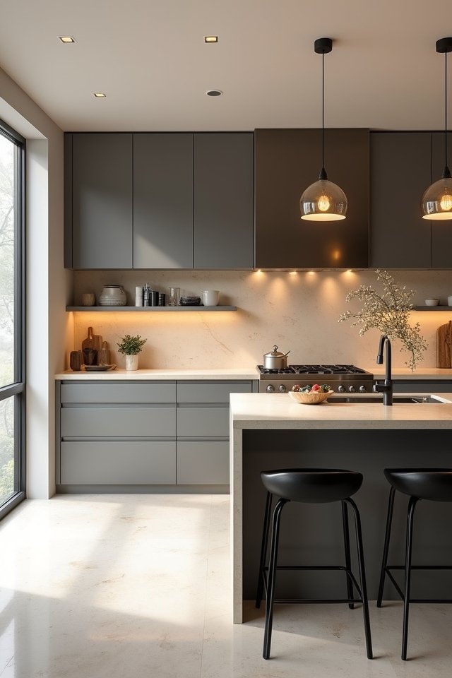 stylish kitchen balance achieved