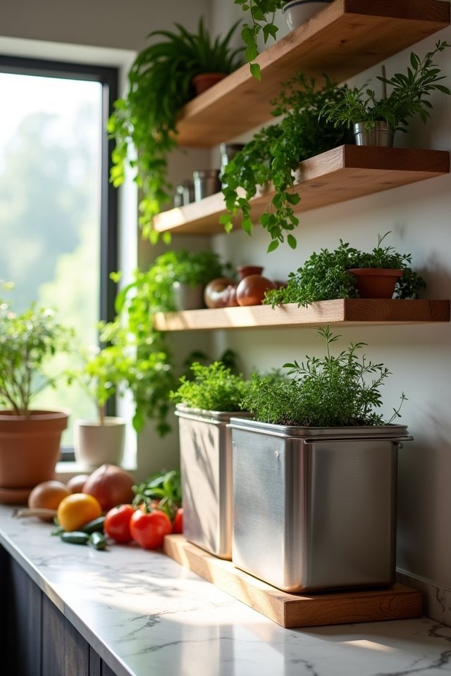 stylish kitchen composting station