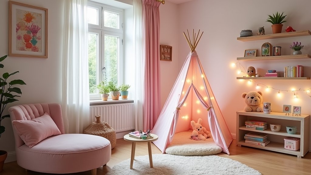 stylish living room play area