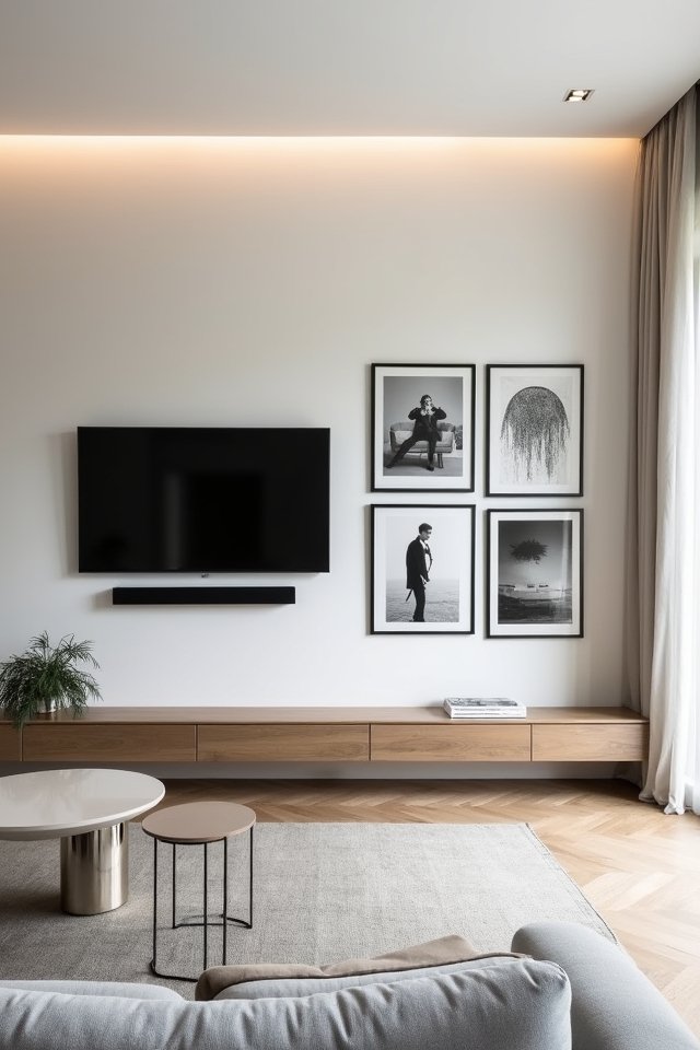 stylish minimalist gallery wall