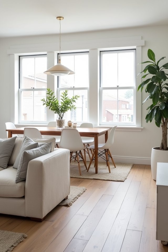 stylish minimalist living dining