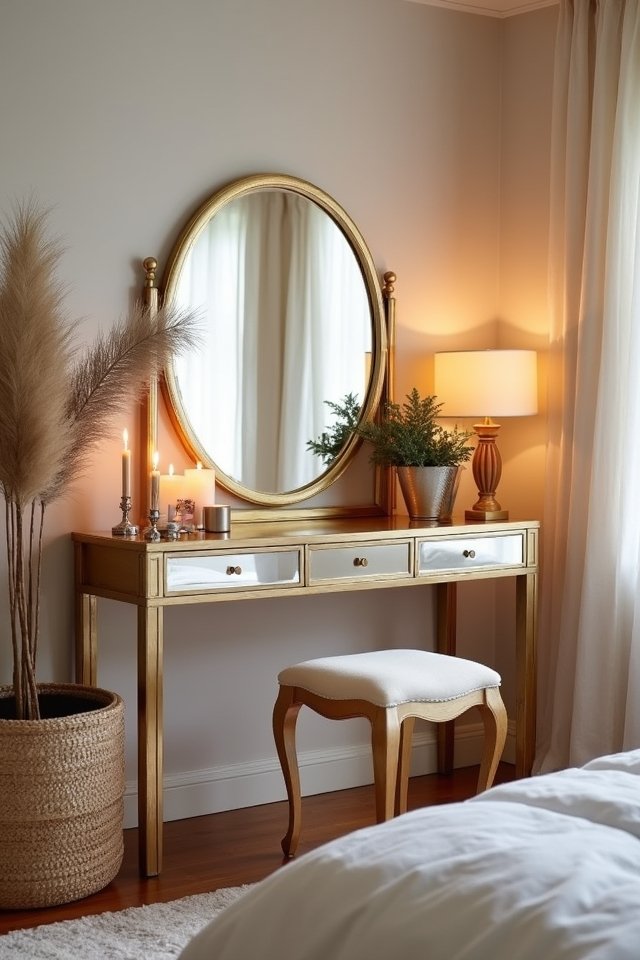 stylish mirrored vanity elegance