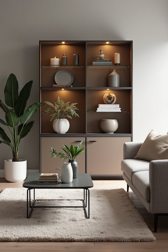 stylish modern display cabinet