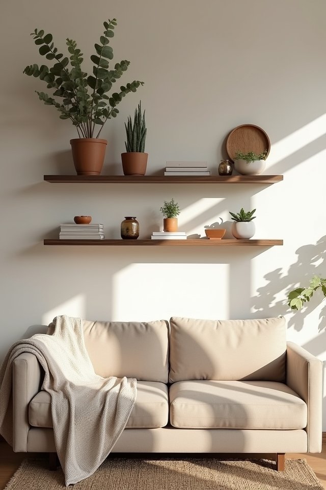 stylish multifunctional floating shelves