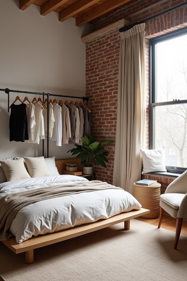 stylish open closet display