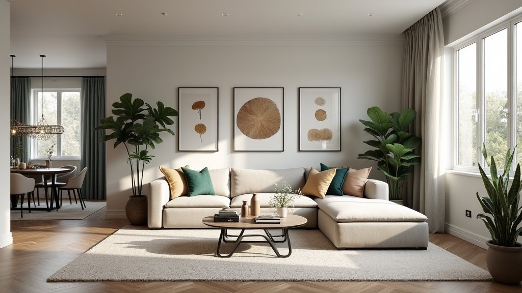 stylish open concept living