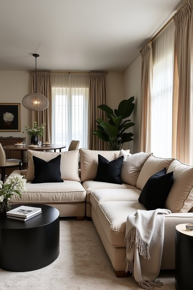 stylish open concept living