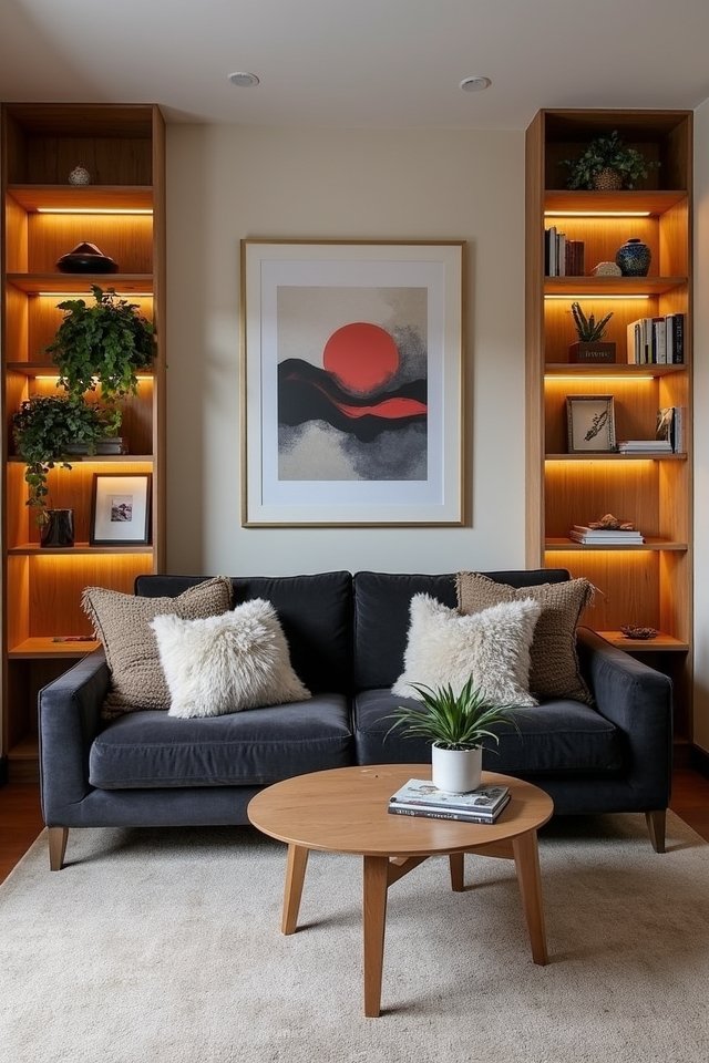stylish open shelving decor
