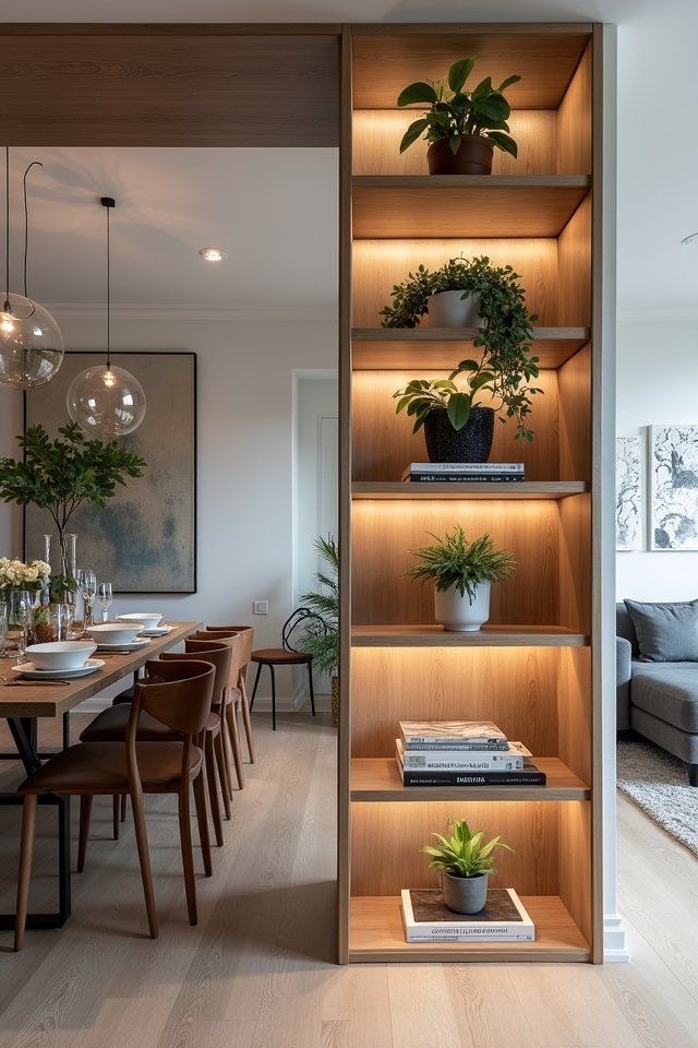 stylish open shelving decor