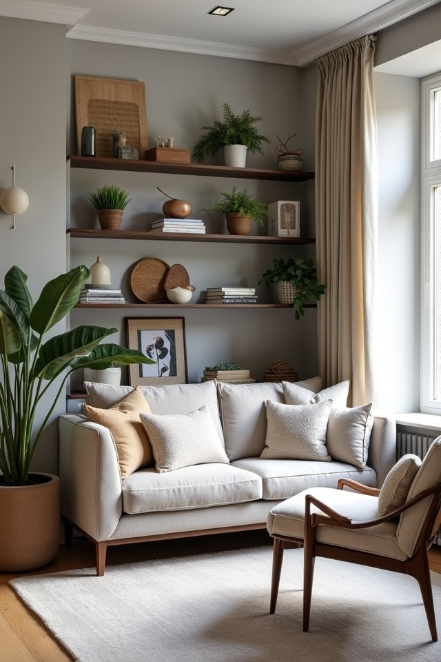 stylish open shelving decor
