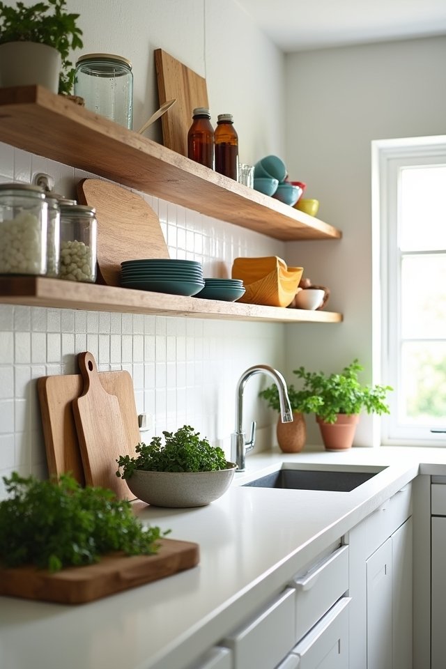 stylish open shelving design