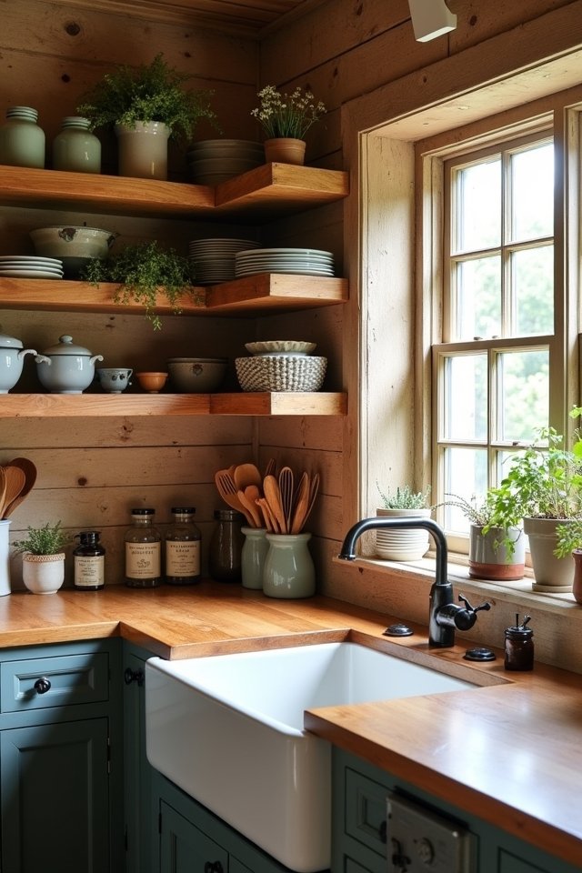 stylish open shelving design