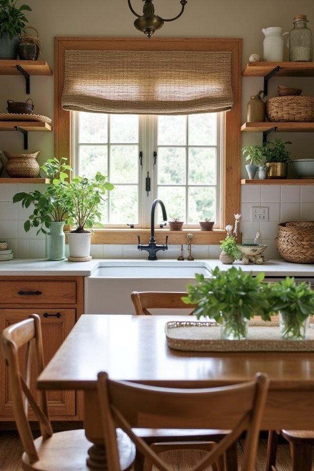 stylish open shelving display