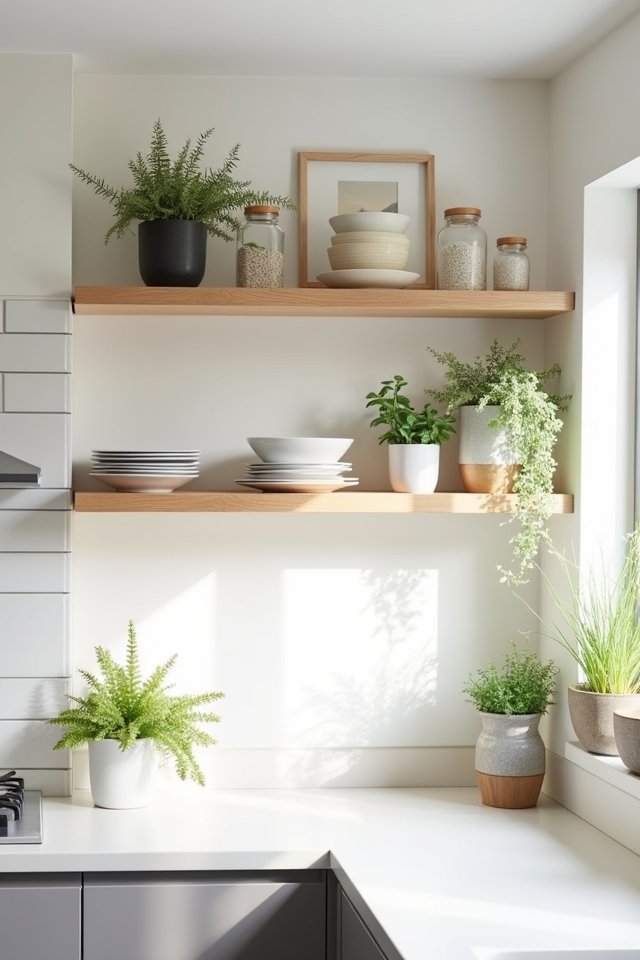 stylish open shelving solution