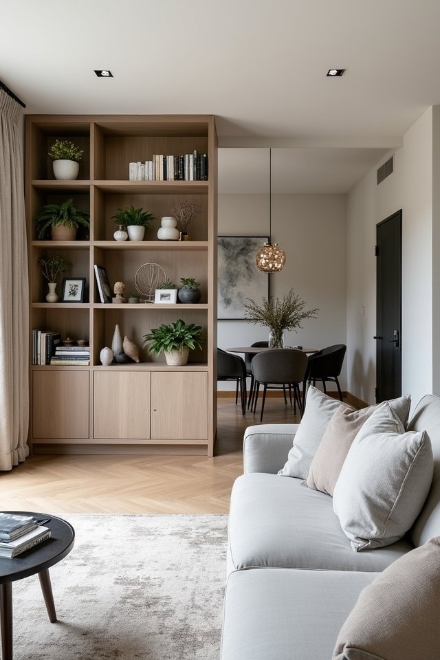 stylish open shelving units