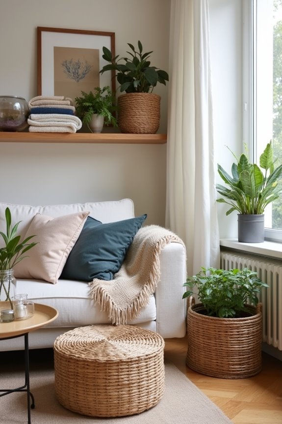 stylish organization with baskets