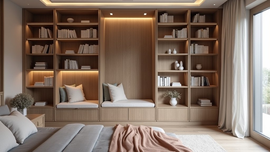 stylish organized bedroom storage