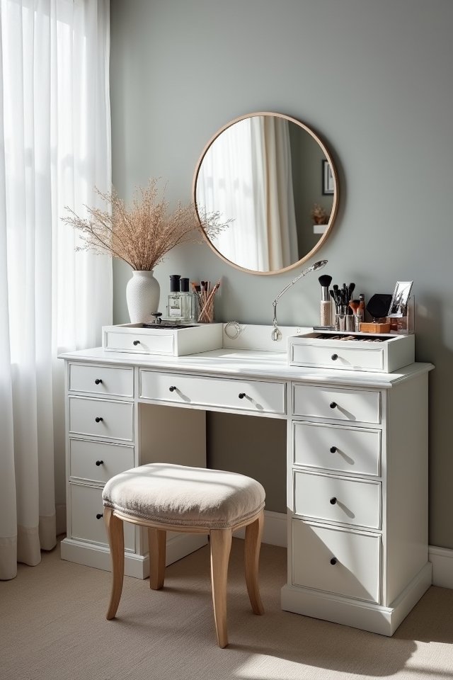 stylish organized dressing table