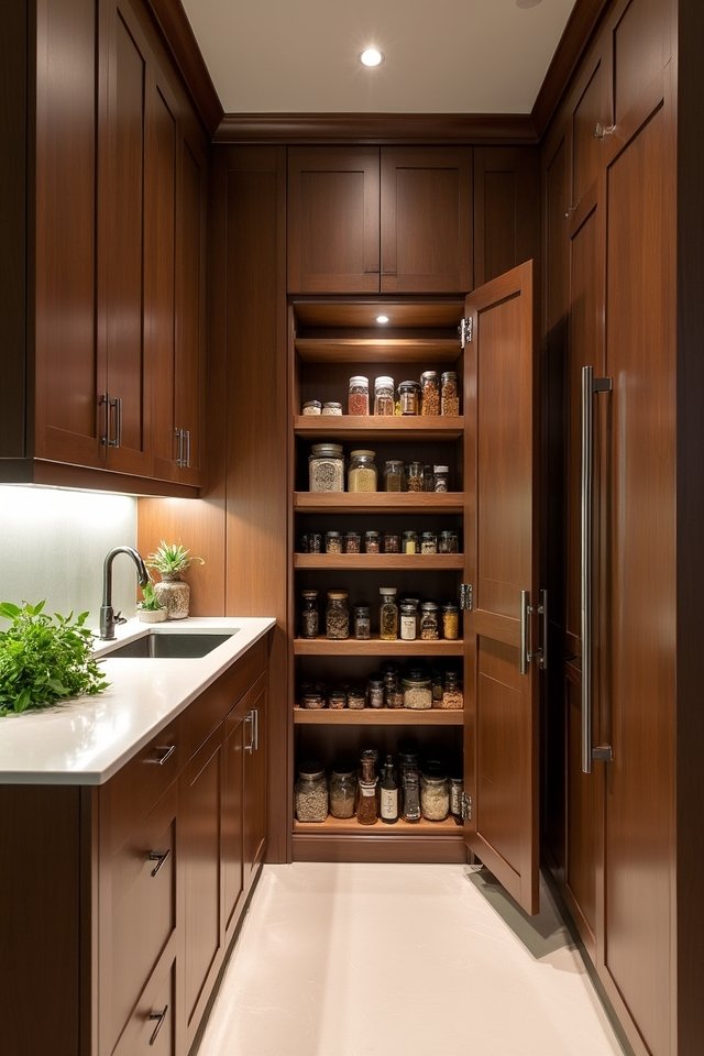 stylish organized pantry design